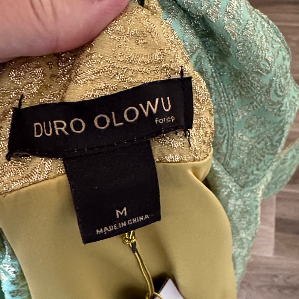 NWT Duro Olowu M gold brocade trench coat - Picture 2 of 9